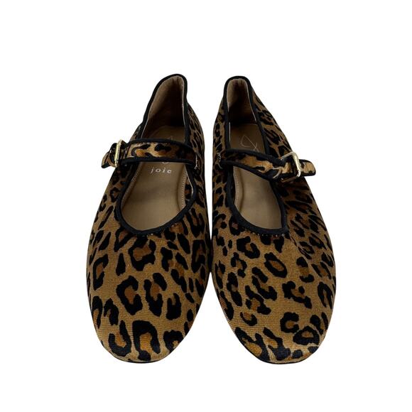 Joie Velvet Leopard Mary Jane Flats - Picture 2 of 5